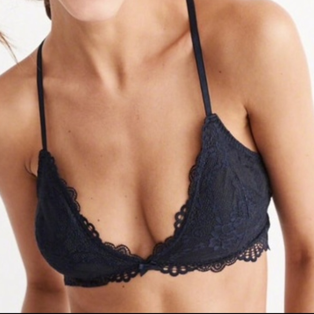 Abercrombie &  Fitch Black Padded Bralette Size S